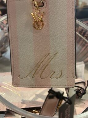 Victoria secret folder card wallet keychain